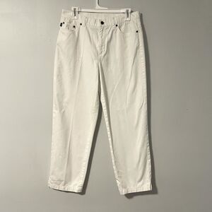 Lauren Jeans Co Ralph Lauren White‎ Pants Ankle Cropped Size 8 Lightweight Jeans